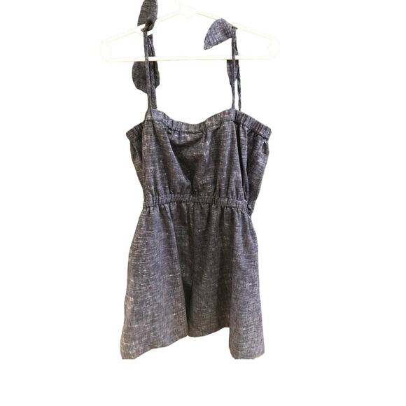 NEW Milly Minis Chambray Tie Romper. Girls 8. (8A) - Picture 3 of 6